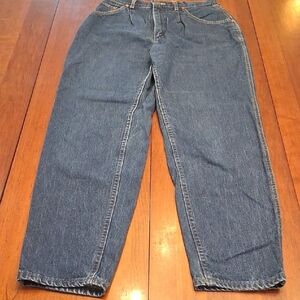 Lee Women's Vintage Pleated Front Blue Jeans